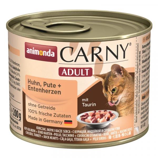 ARDEBO.de Animonda Carny Adult Huhn & Pute & Entenherzen 200g