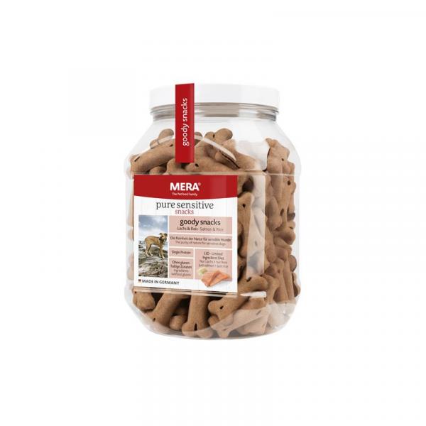 ARDEBO.de Mera Dog Pure Sensitive Goody Snack Lachs & Reis 600g