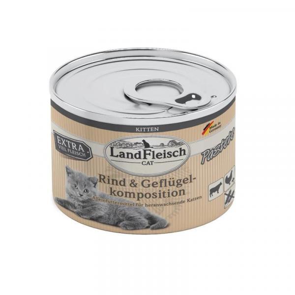 ARDEBO.de LandFleisch Cat Kitten Pastete Rind & Geflügelkomposition 195g