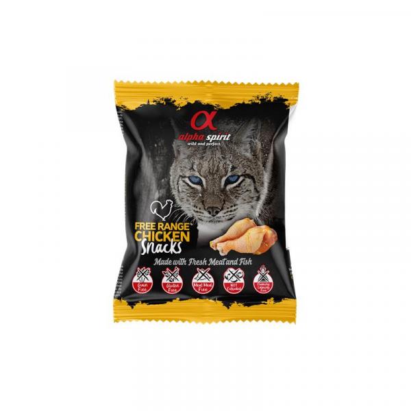 ARDEBO.de alpha spirit Cat Snack gewürfelt Huhn 50g