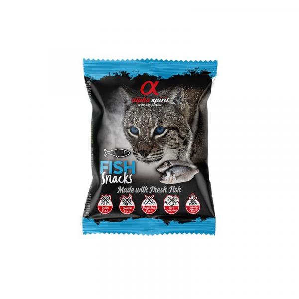 ARDEBO.de alpha spirit Cat Snack gewürfelt Fisch 50g