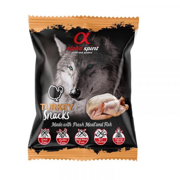 ARDEBO.de alpha spirit Dog Snack gewürfelt Pute 50 g