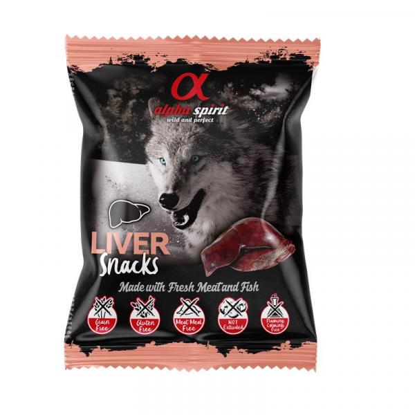 ARDEBO.de alpha spirit Dog Snack gewürfelt Leber 50 g