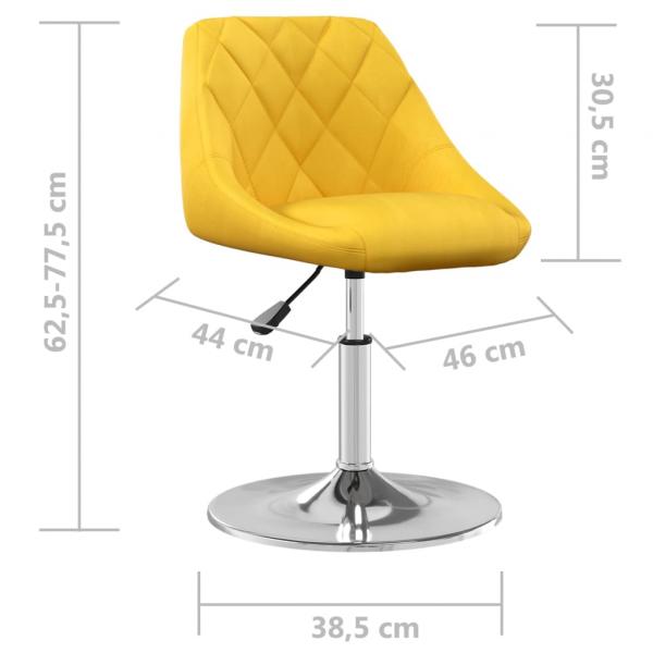 Esszimmerstühle 2 Stk. Drehbar Senfgelb Samt