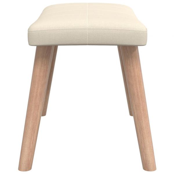 Relaxsessel mit Hocker Creme Stoff