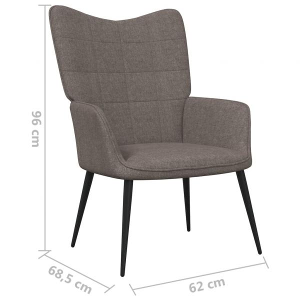 Relaxsessel mit Hocker Taupe Stoff