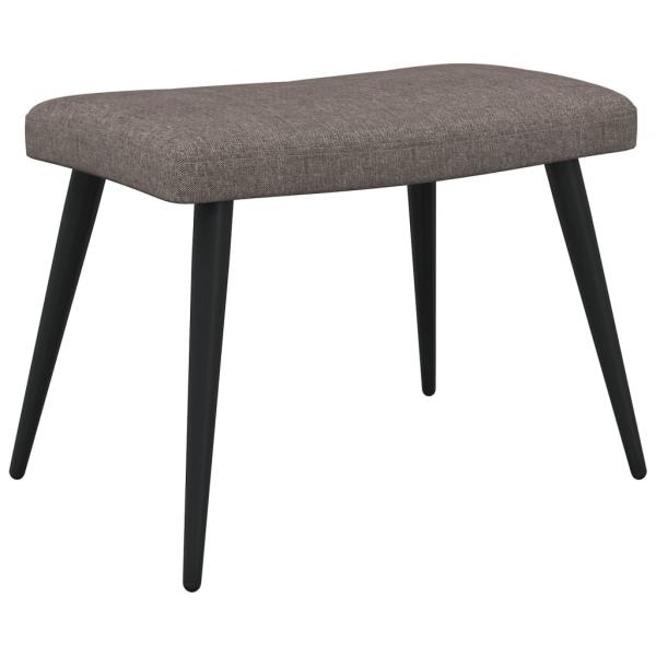 Relaxsessel mit Hocker Taupe Stoff