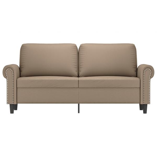 2-Sitzer-Sofa Cappuccino-Braun 140 cm Kunstleder