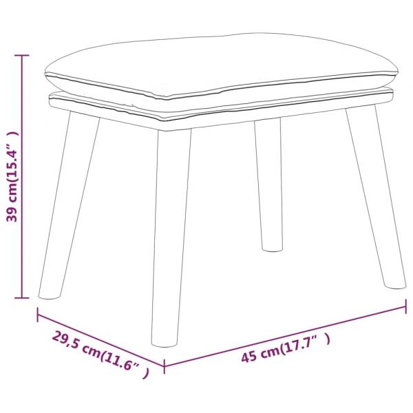 Fußhocker Senfgelb 45x29,5x35 cm Stoff und Kunstleder