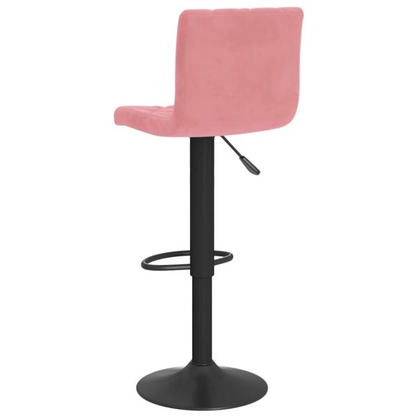 Barhocker 2 Stk. Rosa Samt