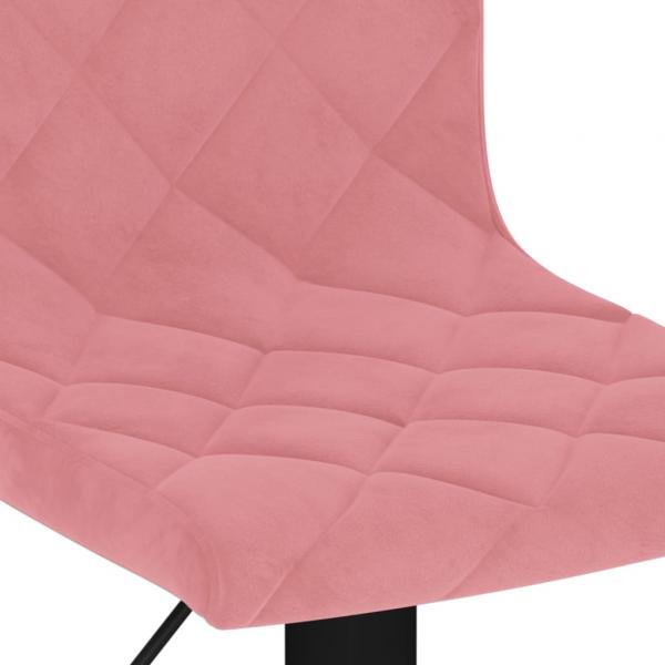 Barhocker 2 Stk. Rosa Samt