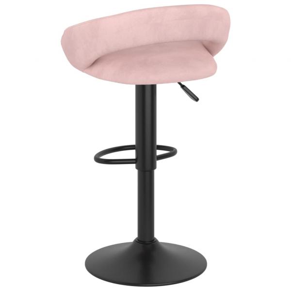 Barhocker 2 Stk. Rosa Samt