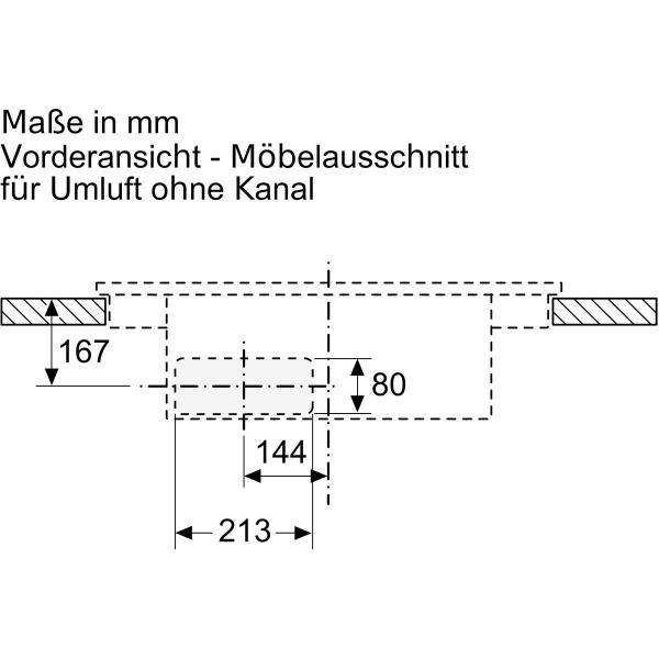 Bosch PVQ811GA6 SET GA60 (PVQ811F15E + HEZ9VDSB4) Induktionskochfeld mit Dunstabzug, 80 cm, CombiZone, PowerBoost, schwarz