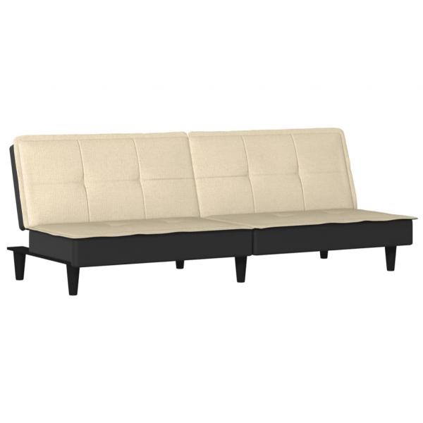 Schlafsofa Creme Stoff