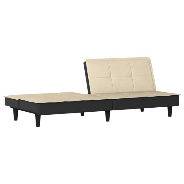 Schlafsofa Creme Stoff