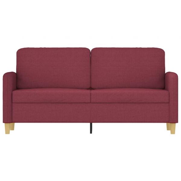 2-Sitzer-Sofa Weinrot 140 cm Stoff