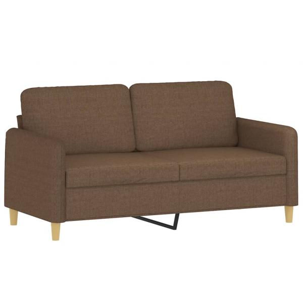 2-Sitzer-Sofa Braun 140 cm Stoff