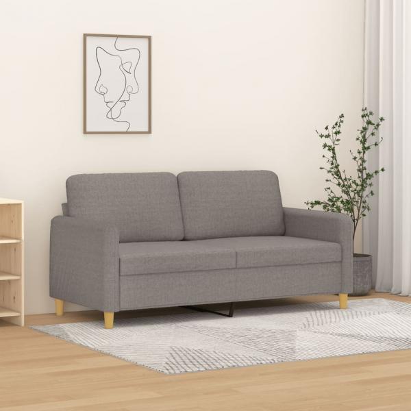 ARDEBO.de - 2-Sitzer-Sofa Taupe 140 cm Stoff