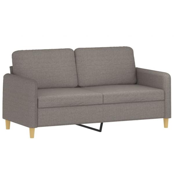 2-Sitzer-Sofa Taupe 140 cm Stoff