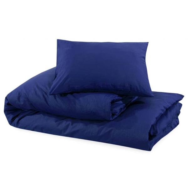 Bettwäsche-Set Marineblau 260x240 cm Baumwolle