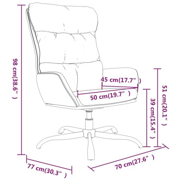 Relaxsessel mit Hocker Creme Stoff