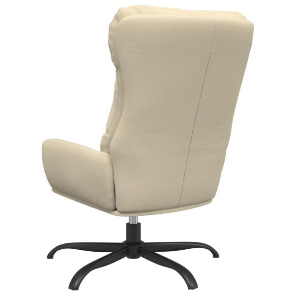 Relaxsessel mit Hocker Creme Stoff