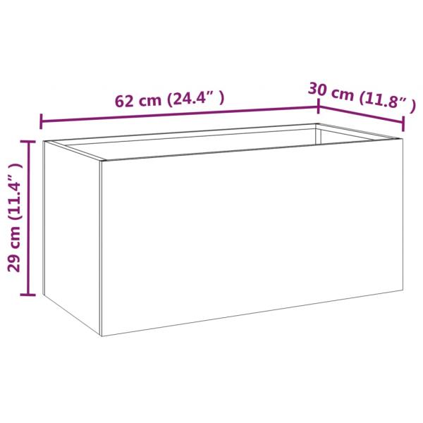 Pflanzkübel 62x30x29 cm Cortenstahl