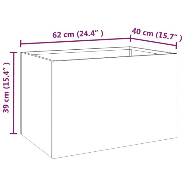 Pflanzkübel 62x40x39 cm Cortenstahl