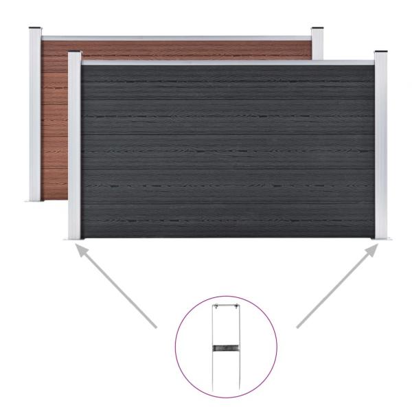 Pfostenträger 2 Stk. für WPC Zaun Stahl 40 cm