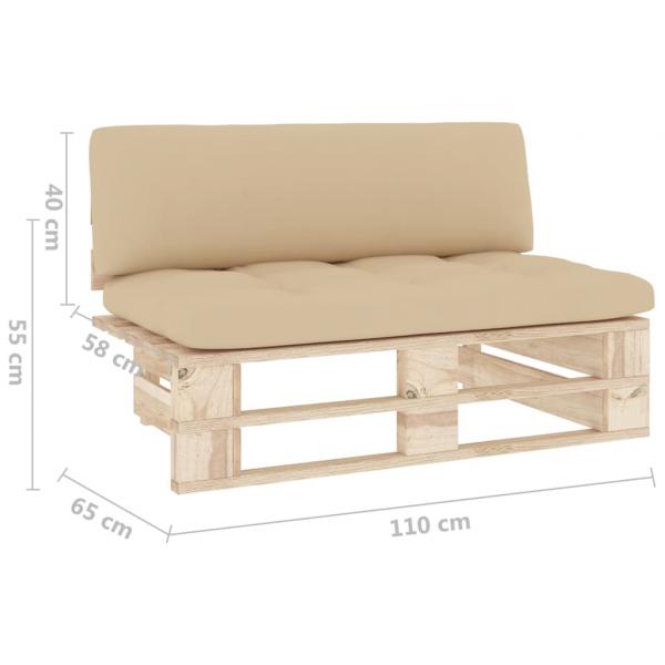 Outdoor-Mittelsofa Paletten Imprägniertes Kiefernholz