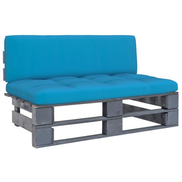 ARDEBO.de - Outdoor-Mittelsofa Paletten Imprägniertes Kiefernholz Grau