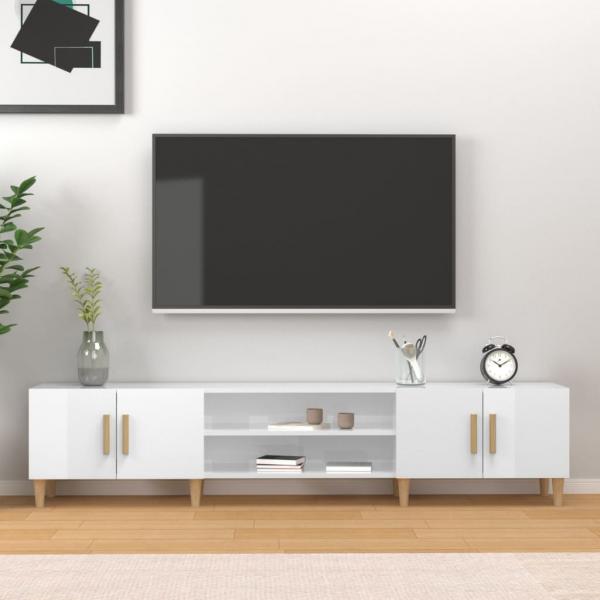 ARDEBO.de - TV-Schrank Hochglanz-Weiß 180x31,5x40 cm Holzwerkstoff