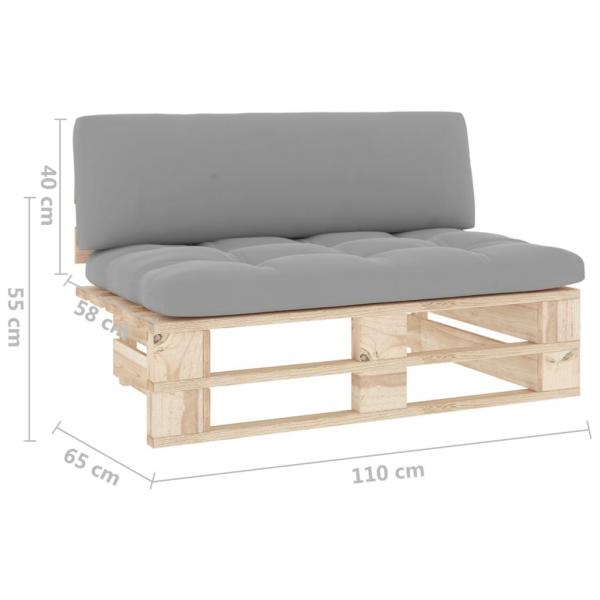 Outdoor-Mittelsofa Paletten Imprägniertes Kiefernholz