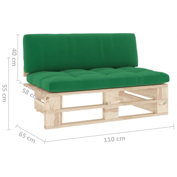 Outdoor-Mittelsofa Paletten Imprägniertes Kiefernholz