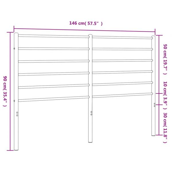 Kopfteil Metall Weiß 140 cm