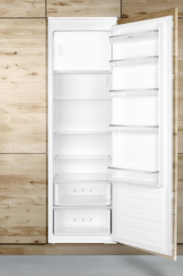 Amica EKSS 367 201 Einbaukühlschrank mit Gefrierfach, Nischenhöhe: 178 cm, 286 l, Schlepptür-Technik, Inverter, LED-Beleuchtung (1195120)