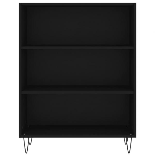 Highboard Schwarz 69,5x34x180 cm Holzwerkstoff