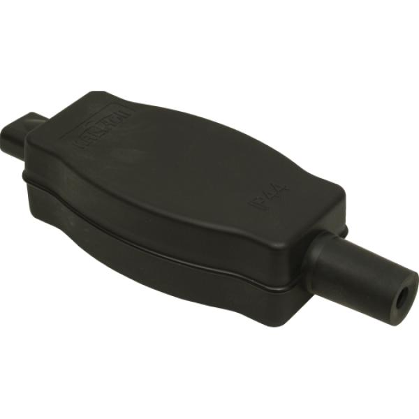 ARDEBO.de - Illu-Adapter, schwarz, 16 A, Flachleitung auf Rundleitung