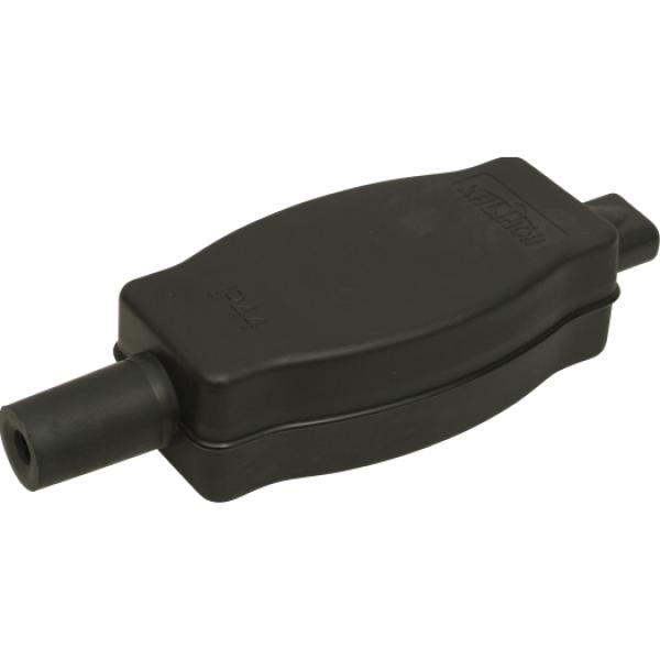 Kalthoff Illu-Adapter, schwarz, 16 A, Flachleitung auf Rundleitung