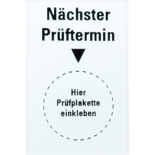 ARDEBO.de - Kabel-Plaketten, transparent "nächster Prüftermin" (8 St.)