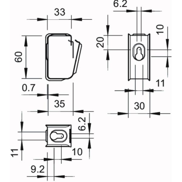 OBO Bettermann Kabel-Sammelhalter OBO-Grip M15 (50 ST)