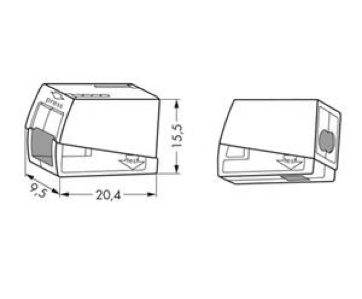 WAGO Kontakttechnik WAGO-Leuchtenkl. bis 2,5qmm,ws 105°C (100 ST)