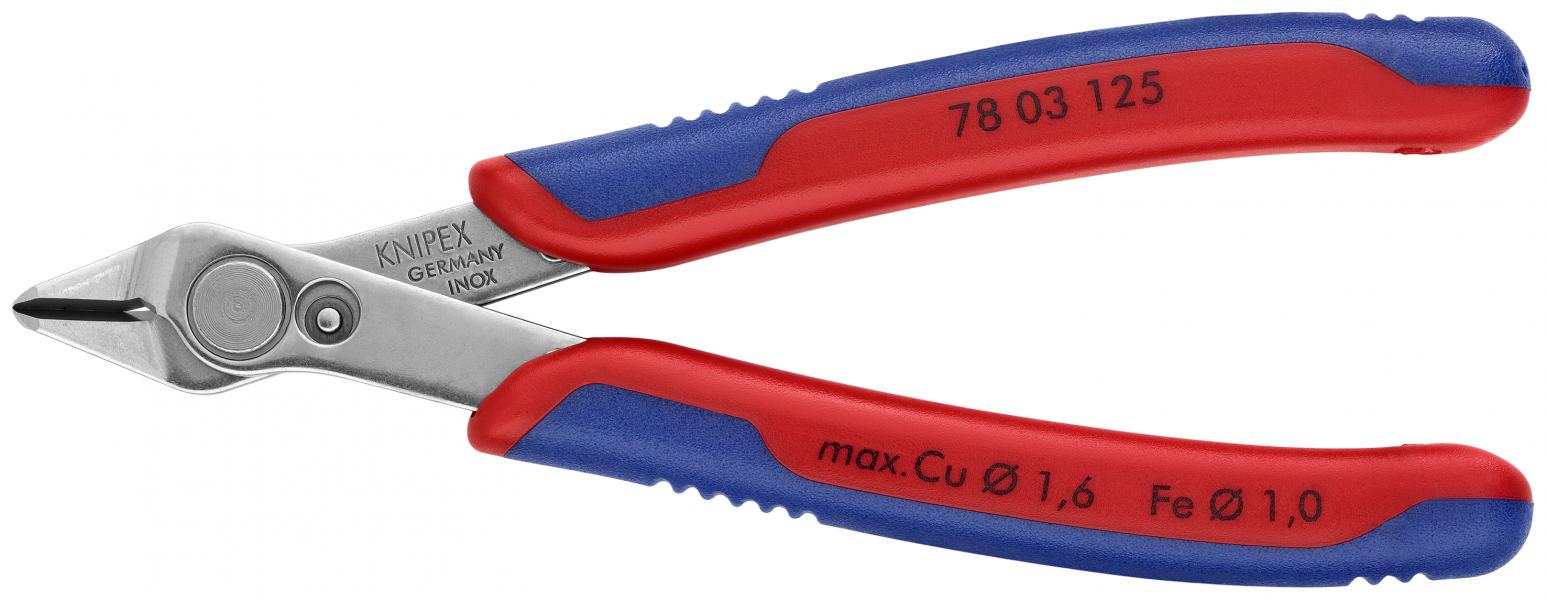 Knipex Elektronik-Seitenschneider Super-Knips, Edelstahlblech