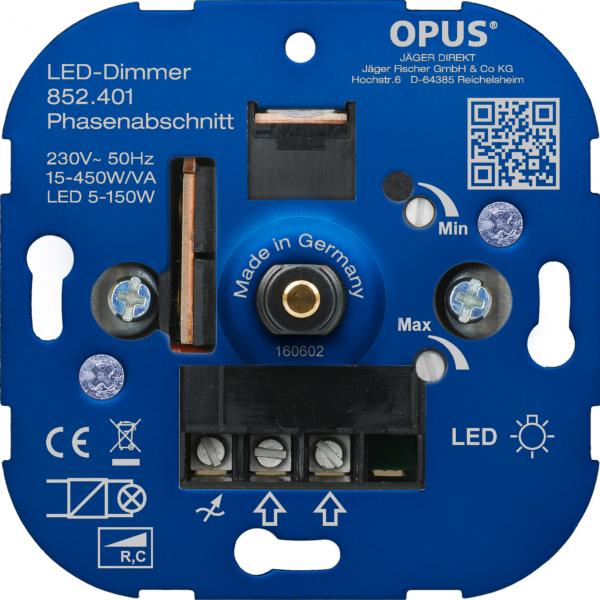 OPUS LED-Dimmer, 5-150W, UP Phas.abschn.R, C, 15-450W