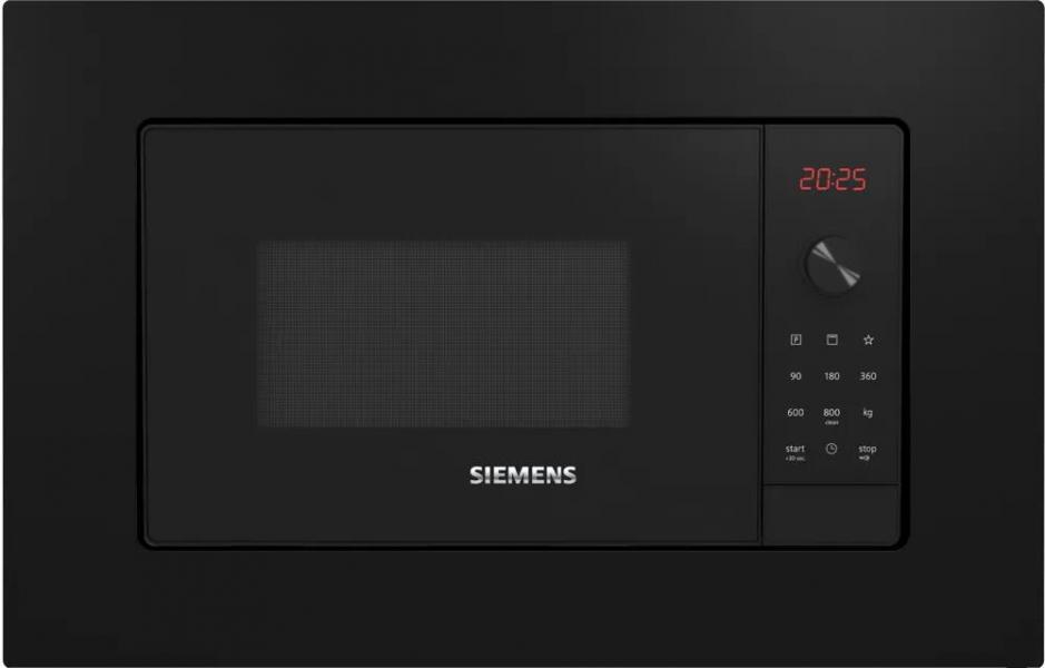 ARDEBO.de Siemens BE623LMB3 iQ300 Einbau-Mikrowelle, 800 W, 20L, 382x595x335mm, cookControl8, Grillfunktion, schwarz/Edelstahl