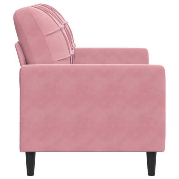 2-Sitzer-Sofa Rosa 120 cm Samt