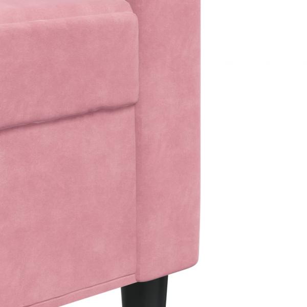 2-Sitzer-Sofa Rosa 120 cm Samt