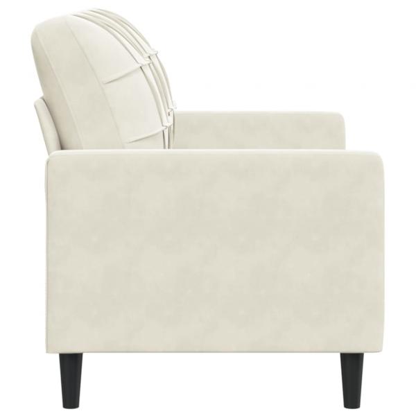 2-Sitzer-Sofa Creme 120 cm Samt