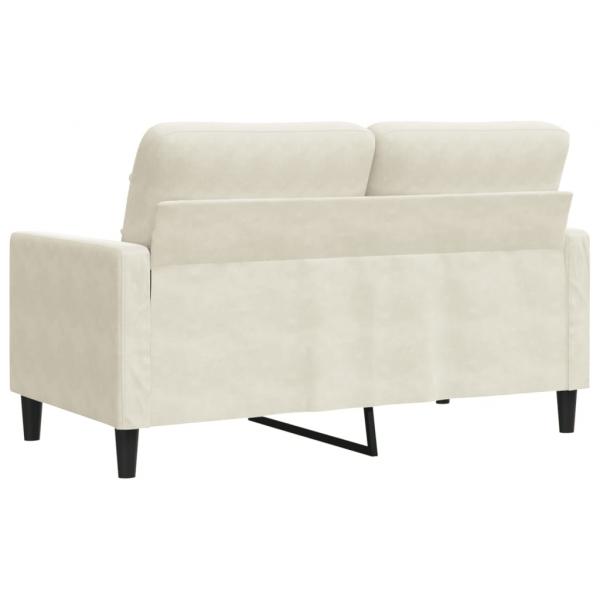 2-Sitzer-Sofa Creme 120 cm Samt