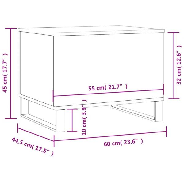 Couchtisch Grau Sonoma 60x44,5x45 cm Holzwerkstoff